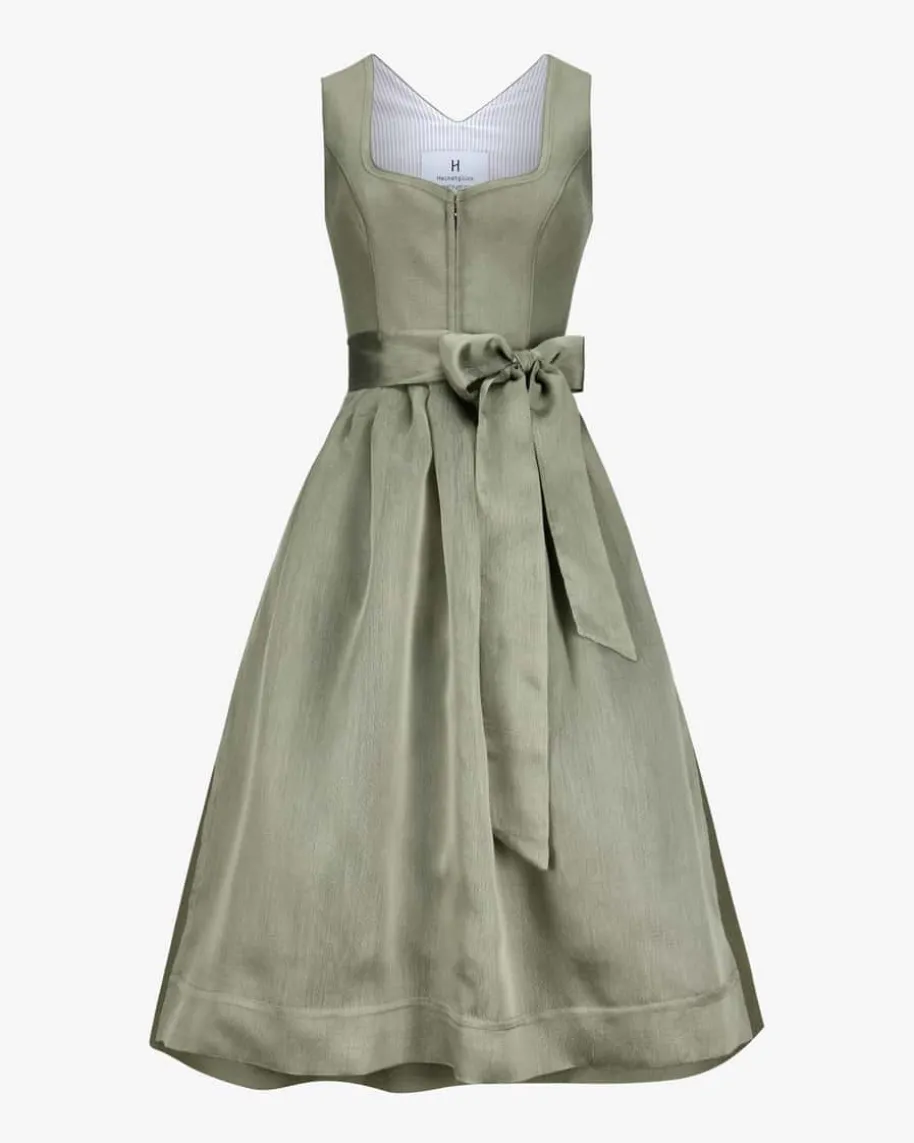 x LODENFREY Leinendirndl Midi mit Schürze