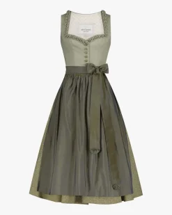 x LODENFREY Midi-Dirndl mit Seidenschürze