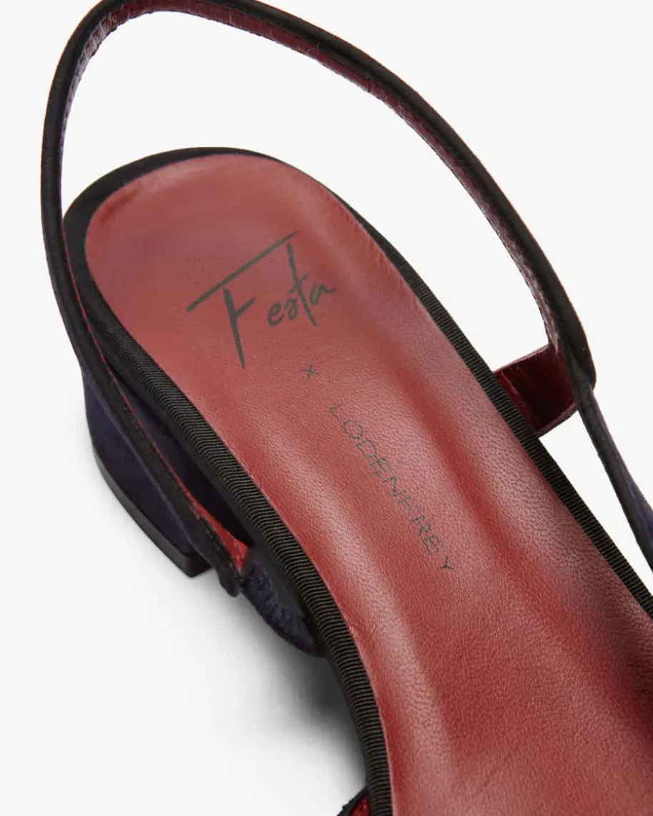 x LODENFREY Rosette Slingback-Pumps